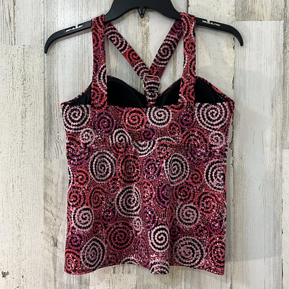 CONTOUR by BEACH SCENE Tankini Top Only Size 8 - Picture 3 of 8